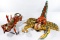 Carved Wood Scorpion and Earwig Sculptures