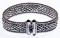 18k White Gold and Sapphire Mesh Bracelet