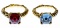 18k Gold and Semi-Precious Gemstone Rings