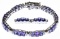 14k White Gold, Iolite and Diamond Bracelet