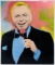 Steve Kaufman (American, 1960-2010) 'Frank Sinatra 1990' Embellished Screen Print on Canvas