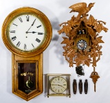 Regulator, Cuckoo and Desk Clock Assortment