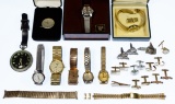 Wrist Watch and Cuff Link Assortment