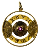 Gubelin 18k Gold and Ruby 'Zodiac' Pendant