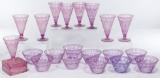 Amethyst Cut to Clear Glassware Collection