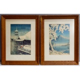 Japanese Watercolor and Woodblock Print Assortment