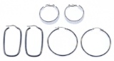 18k White Gold Pierced Earring Assortment