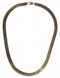 14k Gold Flat Braid Necklace