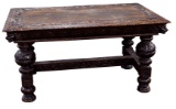 Renaissance Revival Style Carved Oak Library Table