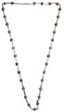 14k Tri-Color Gold Bead Necklace