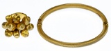 18k Gold Mesh Ring and Bracelet