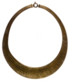 Milor 14k Gold Graduated Mesh Necklace