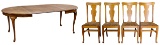 Oak Oval Dining Table and Chair Assortment