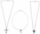 14k White and Yellow Gold Necklace and Pendant Assortment