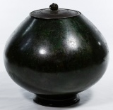 Asian Bronze Lidded Urn