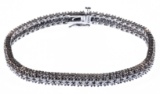 14k White Gold and Diamond Bracelet