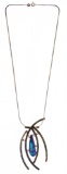 Aaron Rubinstein 14k Gold and Opal Pendant on Necklace