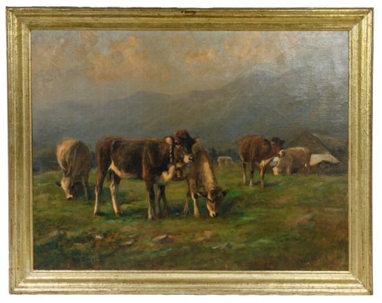 Johann Daniel Holz (Germany, 1867-1945) Oil on Canvas