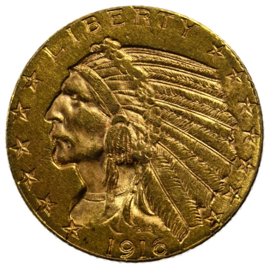 1916-S $5 Gold XF