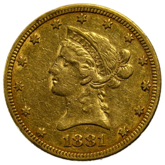 1881 $10 Gold XF