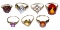 10k Gold and Gemstone Ring Assortment