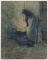 Jules Guerin (American, 1866-1946) 'Woman at Cauldron' Gouache on Paper