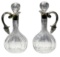Sterling Silver and Crystal Wine Decanters