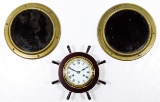 Porthole Mirror and Schatz Clock Assortment
