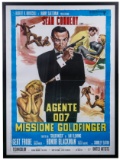 Rotolithograph 'Goldfinger' Italian Movie Poster
