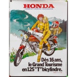 French Honda Motorcycle Poster
