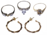 14k White Gold and Yellow Gold Jewelry Assortment