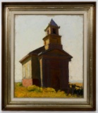 (Style of) Edward Hopper (American, 1882-1967) 'Near Nyack' Oil on Board