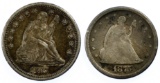 1877-CC 25c, 1875-S 20c VF/F