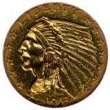 1913 $2 1/2 Gold AU Details
