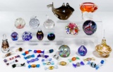 Art Glass Paperweight, Perfume and Candy Assortment