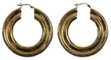 14k Gold Hoop Pierced Earrings