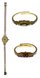 Geneve 10k Gold Wrist Watch on 14k Gold Band