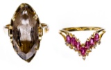 14k Gold and Gemstone Rings