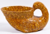 Chinese Marbled Clay Rhyton-Style Cup