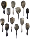 Sterling Silver and European Silver Vanity Handled Brush Assortment