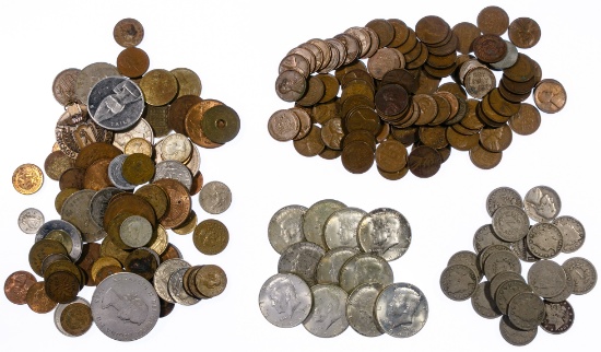 US and World Currency and Coin Assortment