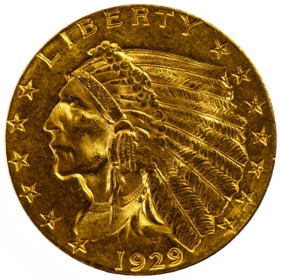 1929 $2 1/2 Gold Indian