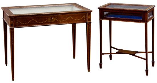 Hepplewhite Style Mahogany Display Tables