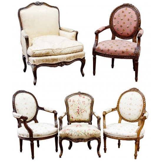 French Upholstered Armchair Assortment
