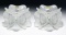 Lalique Crystal 'Anemone' Crystal Flower Candle Holders