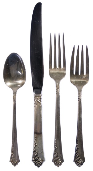 Heirloom 'Damask Rose' Sterling Silver Flatware