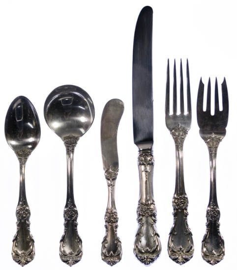 Reed & Barton 'Burgundy' Sterling Silver Flatware Service