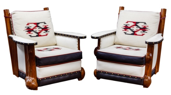 Thomas Molesworth Style Western Club Chairs