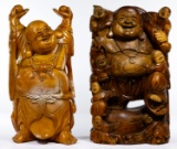 Asian Carved Wood Buddha Statues