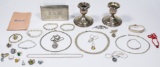 Sterling Silver Jewelry and Candle Holder Assortment